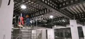 科尔沁一商场梁，楼板碳纤维加固施工